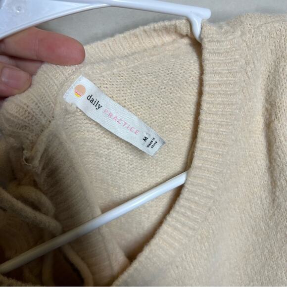 Anthropologie Daily Practice Fuzzy Puff Sleeve Sweater Dress Size Medium - Picture 7 of 8